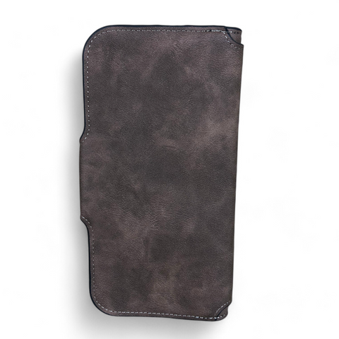 Large BROWN Cotton Road PU Leather Wallet